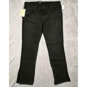 GRLFRND Womens Jeans Black Denim Boot Cut Pockets‎ SIze 31 Split Leg NWT NEW